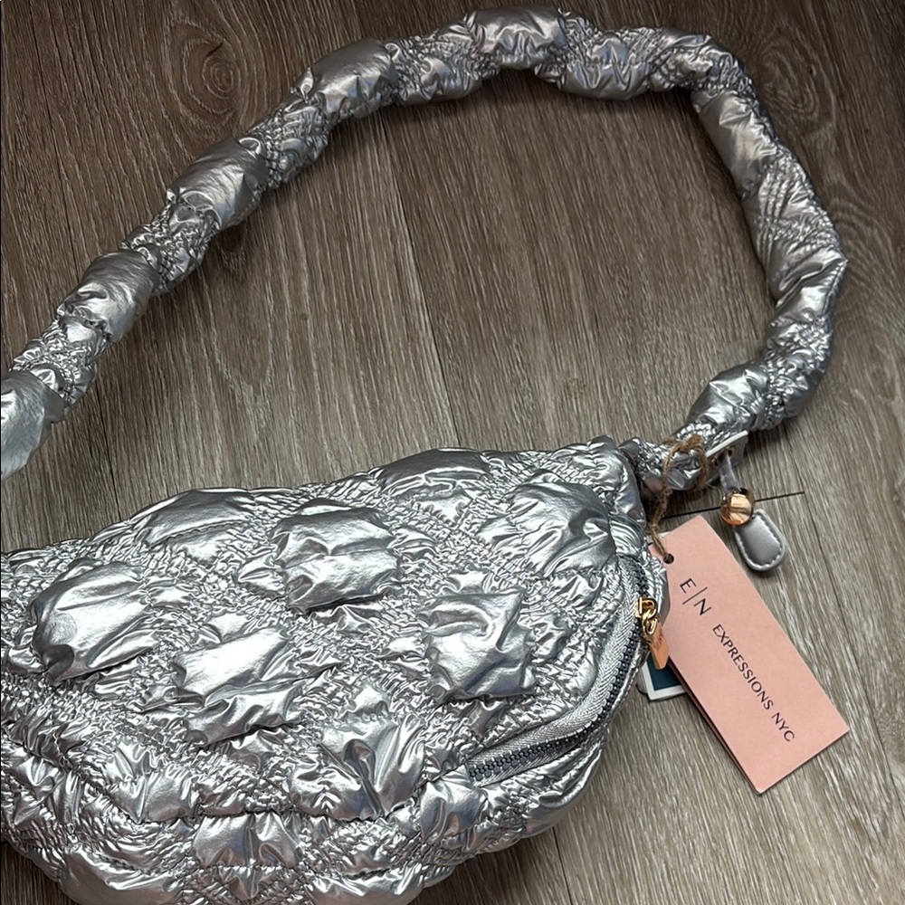 Silver Expressions Quilted Shoulder Bag